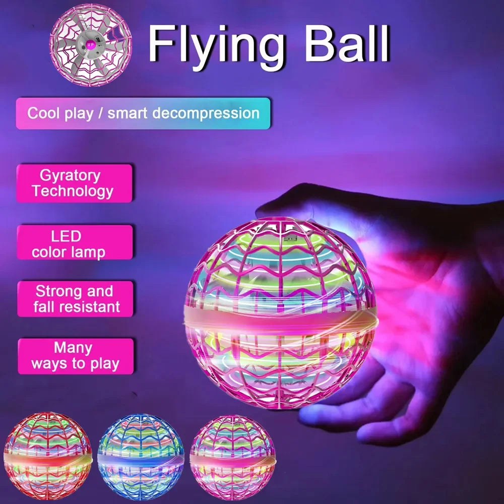 Original Product Fly Ball Hover Ball LED Light Rotating Fly Ball Toy Flying Drone Ball 2023 Indoor and Outdoor Children'S Gift