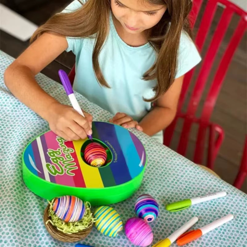 Easter Egg Decorating Kit – DIY Electric Rotating Machine with Lights, Music, and Painter Rabbit for Fun Egg Painting