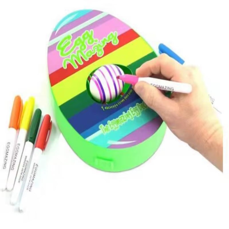 Easter Egg Decorating Kit – DIY Electric Rotating Machine with Lights, Music, and Painter Rabbit for Fun Egg Painting