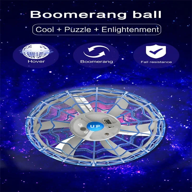 Original Product Fly Ball Hover Ball LED Light Rotating Fly Ball Toy Flying Drone Ball 2023 Indoor and Outdoor Children'S Gift